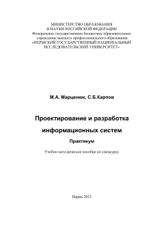 Проектирование и разработка информационных систем. Практикум. М.А. Марценюк, С.Б.Карпов.