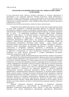 Городские публичные пространства типы и социальное назначение