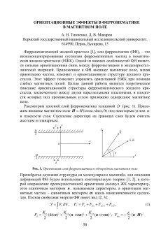 Ориентационные эффекты в ферронематике