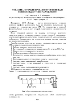 Разработка автоматизированной установки для поверки жидкостных расходомеров