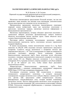 Магнетизм биметаллических наночастиц Ag/Co