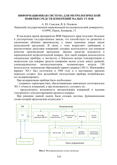 Информационная система для метрологической поверки средств измерений малых углов
