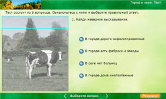 Город и село. Тест