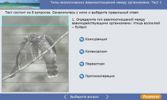 Типы экологических взаимоотношений между организмами. Тест 1