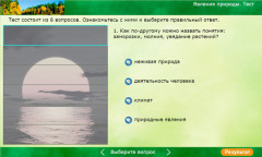 Явления природы. Тест